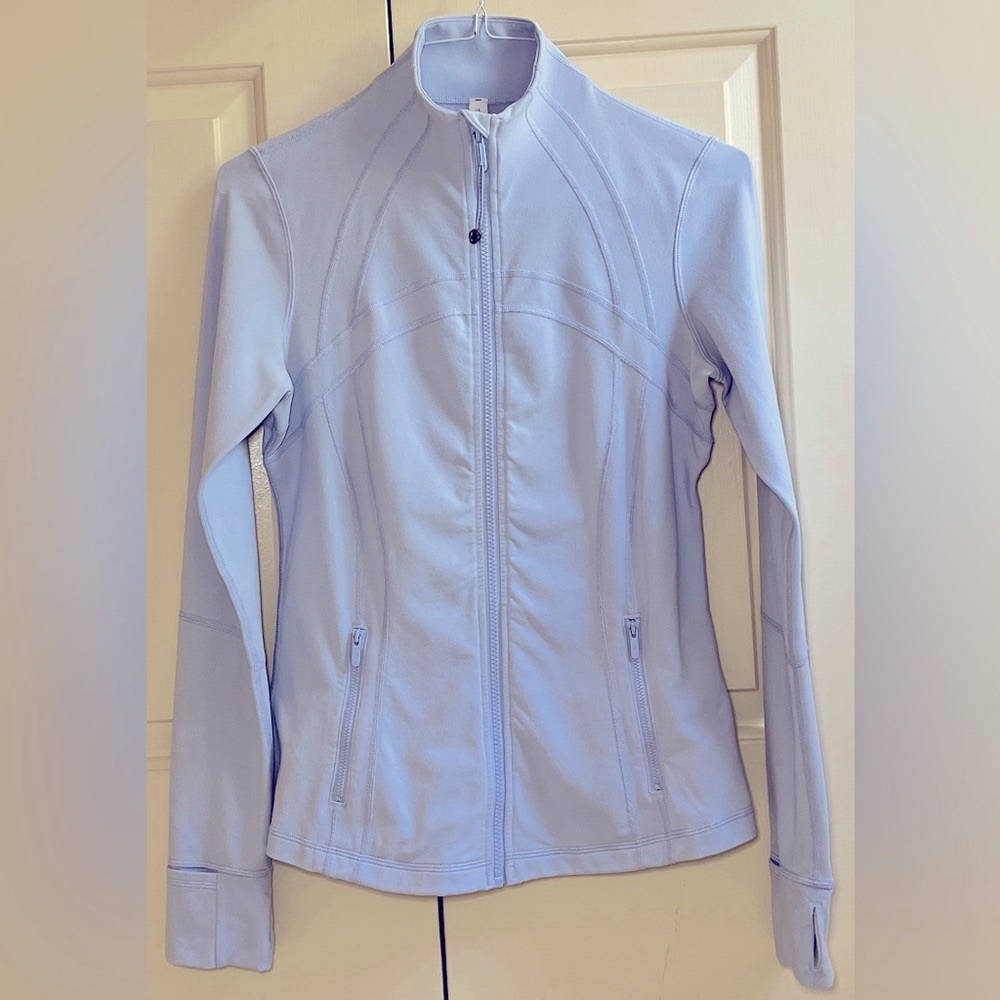 🍒LULULEMON DEFINE Jacket sz 10 PASTEL BLUE Periwinkle Lavender Daydream ~ LUON!!